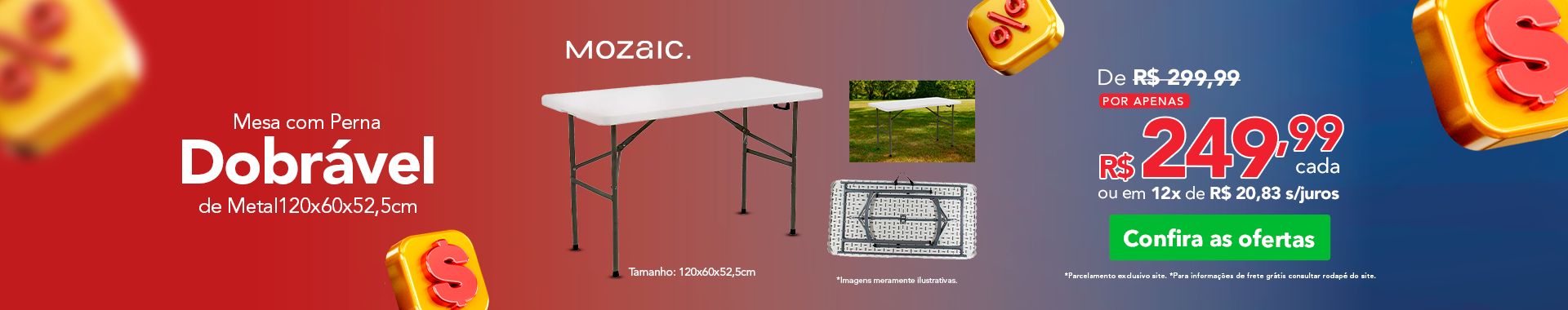 Super Ofertas - Mesa Dobrável